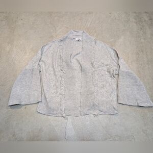 Kinross Cashmere Light Gray Cardigan